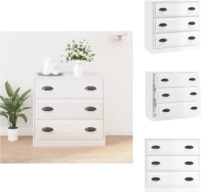 Produktbild von vidaXL Sideboard Hochglanz-Weiß 70x35,5x67,5 cm Holzwerkstoff -  Sideboards