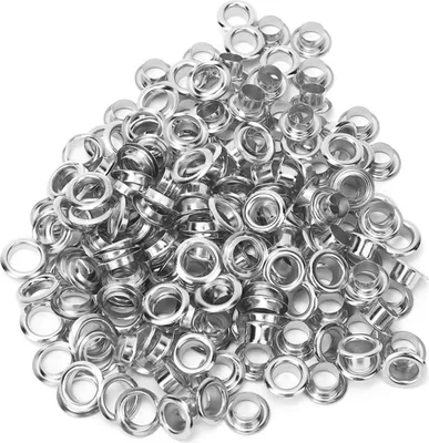 Produktbild von 100pcs 6mm Hochwertig B Doppelseitig S fr Leder-FT, Taschen, Grtel und Schuhe (SILVER)