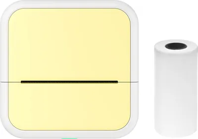 Produktbild von Mini-Taschendrucker, tragbarer Thermo-Sofortfotodrucker, Etikettendrucker, BT-Kabellos, kompatibel mit Android-/iOS-App-Unterstš¹tzung, Quittungsetiketten, Memoaufkleber, Notizen, Listen, Sammelalben, DIY-Tagebuchbilder šC mit 1 Papierrolle (57 x 26 mm)