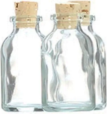 Produktbild von 210 Mini-Glasflaschen 6 cm mit Korkverschluss