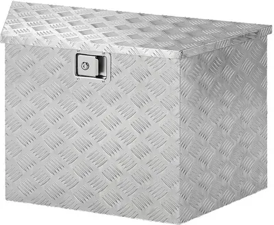 Zdjęcie produktu dla Aluminiowa skrzynka narzędziowa do przyczepy do montażu na dyszlu 830/540 x 360 x H490 mm