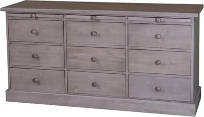 Image de Casa Padrino Commode de style rustique avec 6 tiroirs - Meubles de bureau de style rustique