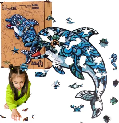 Produktbild von Holzpuzzle Meerdelfin Fischpuzzle Pua4-00702