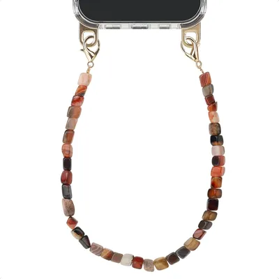 Image de Bracelet Selencia avec pierres naturelles - tons de terre