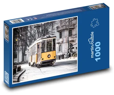 Obrázok produktu pre Puzzle 1000 Žltá električka v meste - martinpuzzle