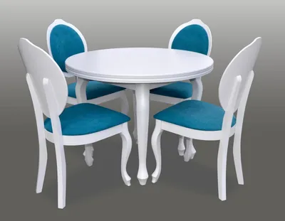 Produktbild von Esstisch + 4 Stühle Esszimmer Set Essgruppe Klassischer Tisch 5tlg Set Stuhl neu