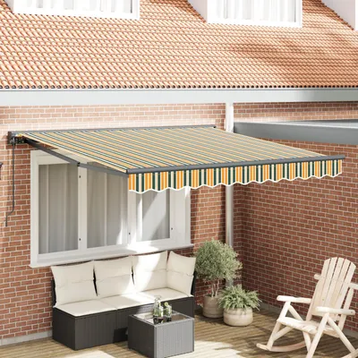 Image de vidaXL Cadre de store vert et jaune 350 x 250 cm