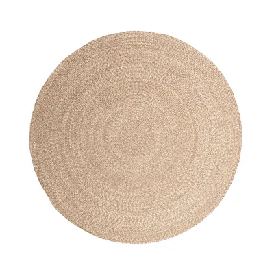 Produktbild von Volero - Outdoor Jute Teppich Rund - Bali Braun - Ø 100 cm - Wohnzimmer, Esszimmer, Balkon, Garten, Terrasse - Boho, Ländlich