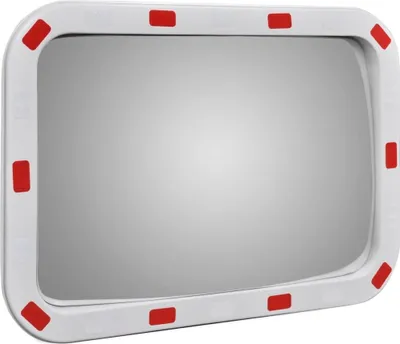 Produktbild von Langlebige Verkehrsspiegel Konvex Viereckig 40×60cm mit Reflektoren - Möbel926214 - Sicherheitsspiegel