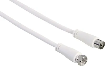 Produktbild von Hama SAT Anschlusskabel F Stecker auf Koax Kupplung 90 dB 10 m