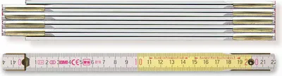 Produktbild von BMI Holzgliedermaßstab 2m weiß / gelb - 982980200