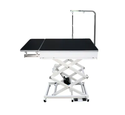 Produktbild von Trimmtisch Centurion – Schwarz - Große Tischplatte 120 cm – Trimmtisch für Hunde – Welpen- und Hundepflege – Mit Trimmarm und Schlaufen –