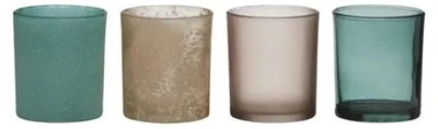 Produktbild von Hakbijl Teelichthalter-Set aus Glas, 4-teilig, ø8xh9cm