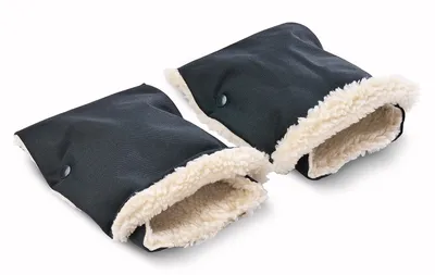 Produktbild von Rukávníky ke kočárku, vlna - černé