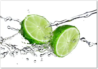 Produktbild von Tulup® Leinwandbild - 100x70 cm - Wandkunst - Drucke auf Leinwand - Leinwanddruck  - Essen & Getränke - Grün - Limetten Wasser