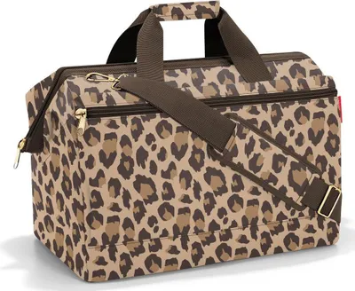 Produktbild von reisenthel allrounder L pocket Reisetasche Tasche black leo macchiato MK6048