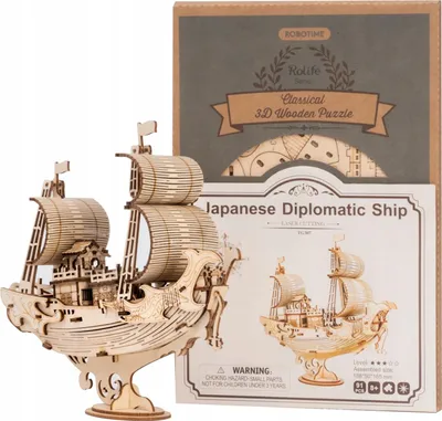 Produktbild von Robotime 3D Holz Puzzle Modell Japanischen Diplomatischen Schiff DIY Figur