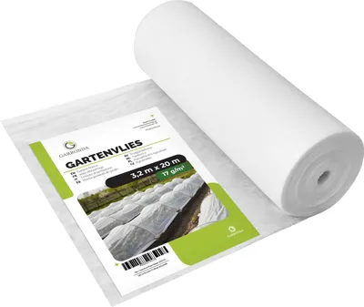 Image de Garronda Toile de jardinage 17 g/m² Blanc 3,2 m x 20 m Respirante Résistante aux UV Protection contre le gel pour les couches et les potagers GD-0175