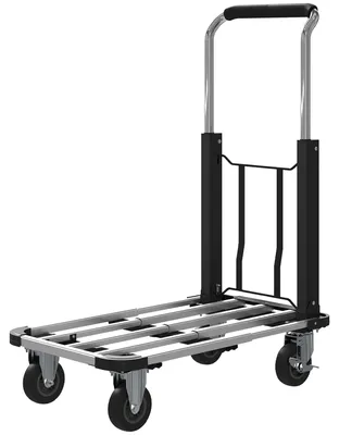 Zdjęcie produktu dla Wózek platformowy HOMCOM, składany, nośność 150 kg, z wysuwaną platformą