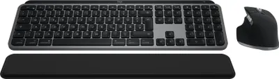 Zdjęcie produktu dla Logitech MX Keys S Combo for Mac, Bezprzewodowy, Bluetooth, Przełącznik nożycowy, QWERTZ, LED, Szary