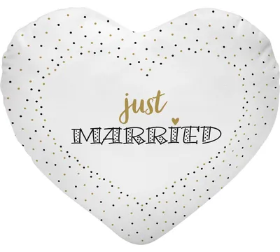 Produktbild von Plüschkissen Herz Just married