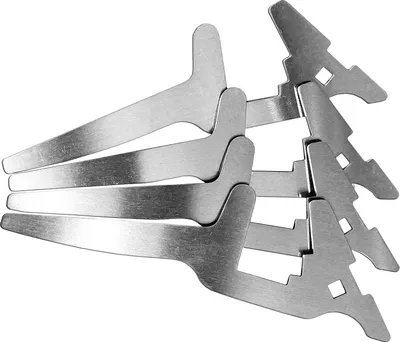 Image de Set de 2 planches à saumon flambé - Accessoires pour barbecue - Acier inoxydable - 32 cm