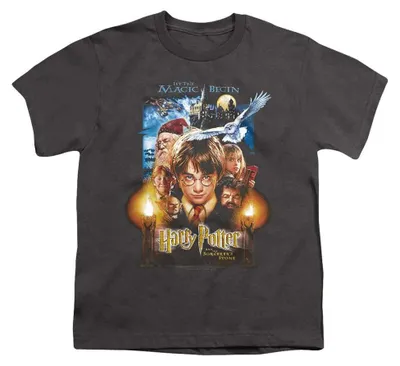 Immagine prodotto di Magia e mistero: T-shirt per bambini, Harry Potter e la pietra filosofale, modello TV37069 (taglia 140-146), colore antracite, productTiles.product.images.aiGenerated