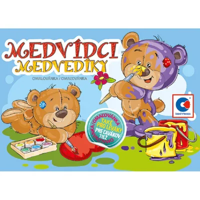 Produktbild von Malbuch für Kinder im A5 Format mit verschiedenen Bärchen-Motiven zum Ausmalen