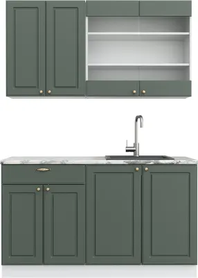 Obrázek produktu pro Jednotková kuchyně Vicco Fame-Line Zeleno-zlatý venkovský dům/bílá 140 cm bez pracovní desky, Model 38029