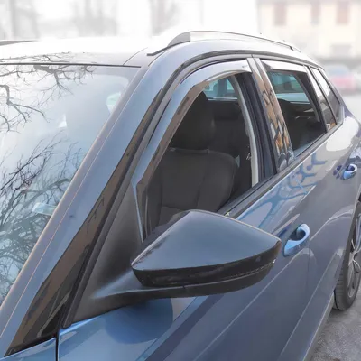 Zdjęcie produktu dla Zestaw owiewek przeciwdeszczowych do Skoda Kamiq 2019-2023 czarny owiewka 4x