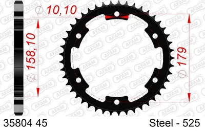 Produktbild von AFAM Kettenrad 35804-45 Hinten Stahl