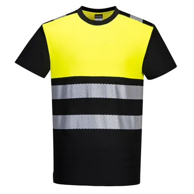 Zdjęcie produktu dla T-shirt ostrzegawczy PW3 klasy 1 - Czarny/Żółty XXXL