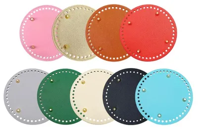 Productafbeelding van Solidchoice - 9 Stuks Handgeweven Tasbodems van PolyurethanLeer voor Handtassen