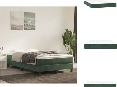 Obrázok produktu pre vidaXL Taštičkový matrac tmavozelený 120x200x20 cm zamat - Matrace