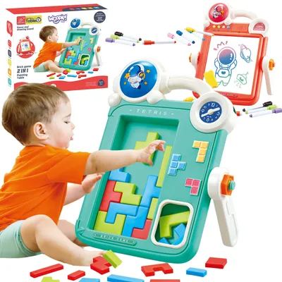 Produktbild von Woopie Doppelseitiges Zeichenbrett 2-in-1-Tetris-Spiel