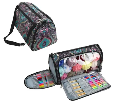 Produktbild von Große Tragbare Stricktasche für Häkel- und Strickzubehör