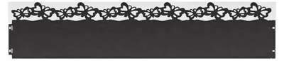 Produktbild von Metallrasenkante Schwarz Stahl 103x0,5x22cm Gartenbegrenzung Rasenpflege