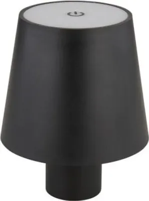 Immagine prodotto di GLOBO lampada da tavolo LED ricaricabile VANNIE, lampada a bottiglia, H 13 cm, dimmerabile, nero, 58438GS