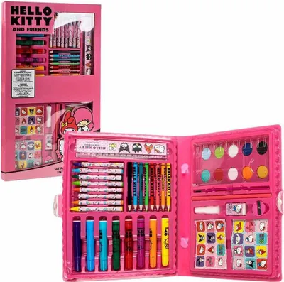 Immagine prodotto di Set di cancelleria da colorare Hello Kitty per bambini, 10 pezzi