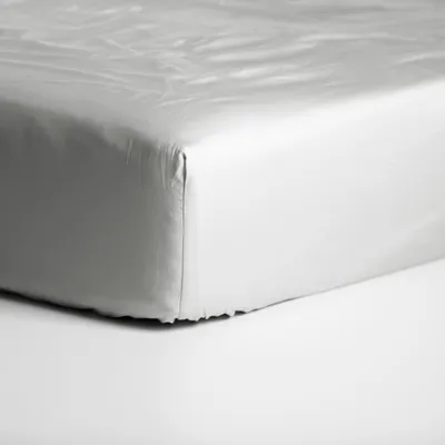 Produktbild von Cinderella Sundays - Spannbettlaken (bis 25 cm) - Satin - 200x200 cm - Light Grey