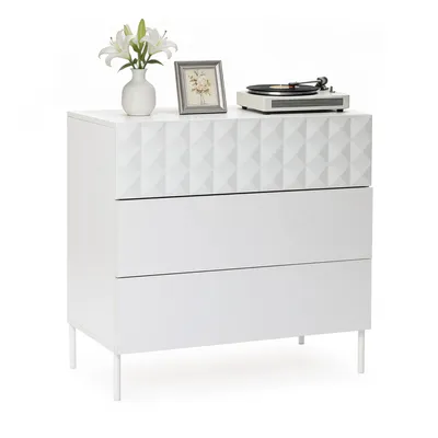 Produktbild von Kommode mit Diamantmuster und 3 Schubladen, B 80 x T 40 x H 75 cm