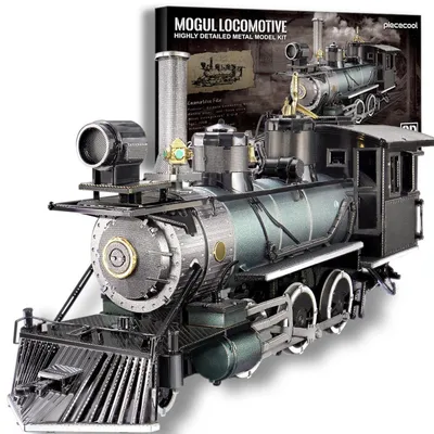 Produktbild von 3D Metall Puzzle Dampfzug Modellbausatz Erwachsene 282 Teile Edelstahl