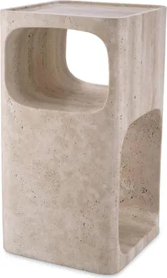 Produktbild von Casa Padrino Luxus Travertin Beistelltisch Beige 30,5 x 30,5 x H. 56,5 cm - Naturstein Beistelltisch - Wohnzimmer Möbel - Hotel Möbel - Travertin Möbel - Luxus Möbel - Luxus Einrichtung