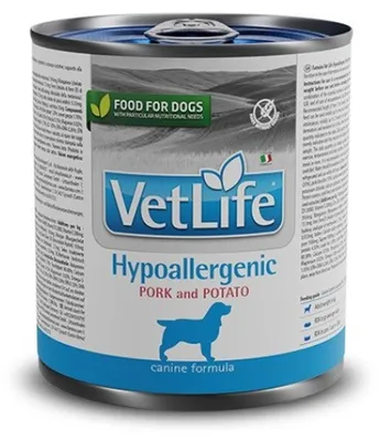 Zdjęcie produktu dla FARMINA Vet Life Hypoallergenic Pork & Potato mokra karma dla psa 300 g