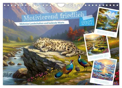 Produktbild von Motivierend friedlich (Wandkalender 2027 DIN A4 quer), CALVENDO Monatskalender