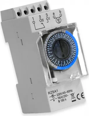 Produktbild von RELTECH Zeitschaltuhr RZSA1, 230 V, DIN-Schiene, Analog