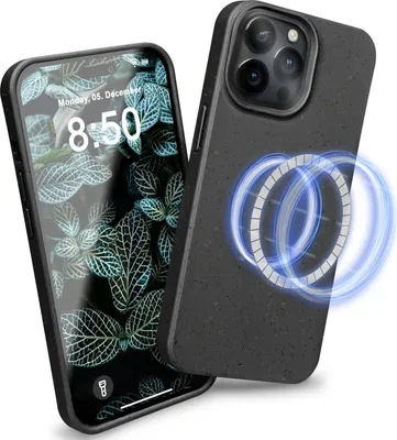 Produktbild von Hülle mit MagSafe für iPhone 14 Pro Max, Nachhaltig Öko Case  Cover Eco Schwarz
