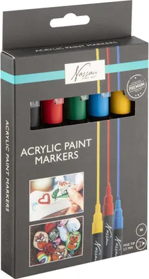 Obrázok produktu pre Kreatívne perá, akrylové fixky, 5 kusov, 13 x 19 x 2,5 cm | 3 kusy
