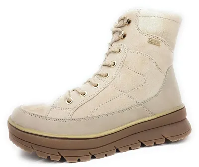 Image de Jana  Damenschuhe Stiefeletten Schnürer Beige Freizeit