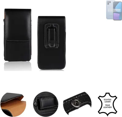 Produktbild von K-S-Trade Holster Gürteltasche Handy Hülle Schutzhülle kompatibel mit Fairphone  Fairphone 5 Handyhülle Leder schwarz, 1x